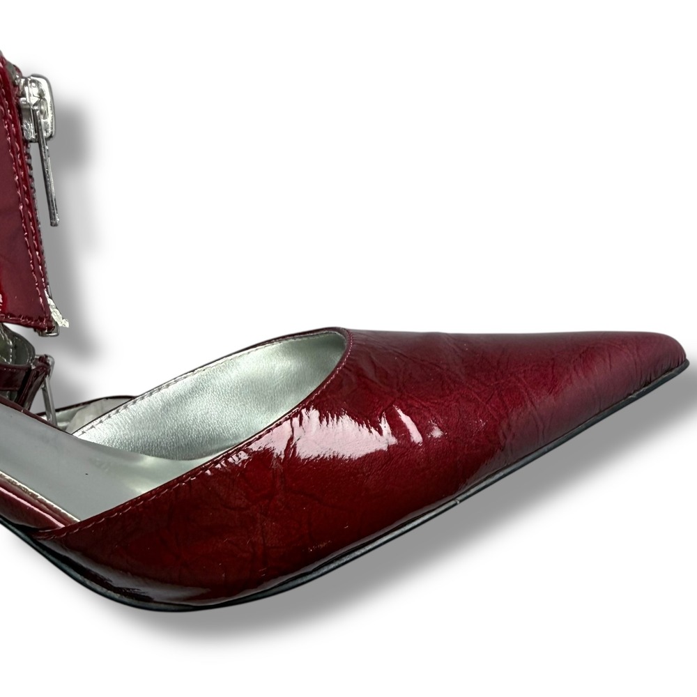 Carlos by Carlos Santana Convert Red Patent Leather Heels Ankle Strap 9.5 - Picture 14 of 16